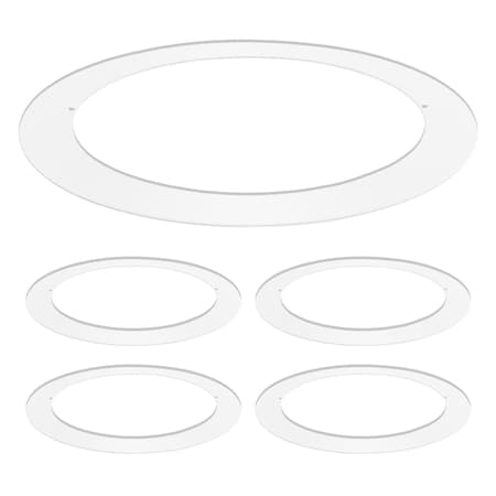 Luxrite Goof Trim Ring for 5/6 Inch Ceiling Lightss Outer Diameter 8" Inner Diameter 6.14" Metal 4PK LR41023-4PK